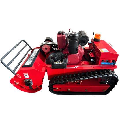 Oil-Electric Hybrid Remote-Control Tracked Brush Cutter | High-Torque | CE Certified | Ideal for Landscaping, Orchards & Slopes