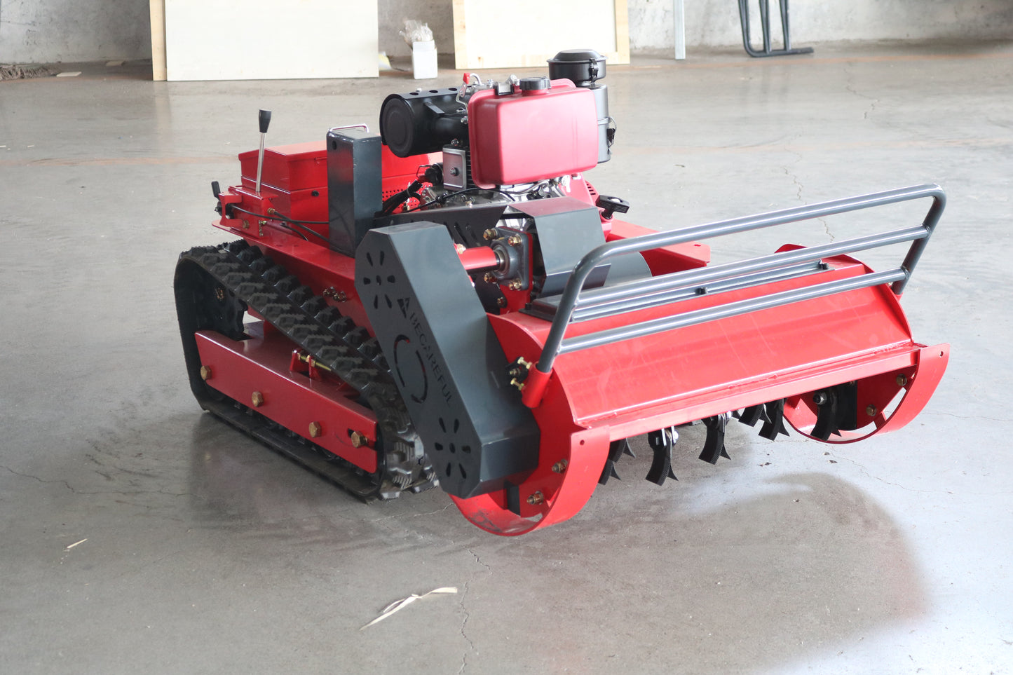 Oil-Electric Hybrid Remote-Control Tracked Brush Cutter | High-Torque | CE Certified | Ideal for Landscaping, Orchards & Slopes