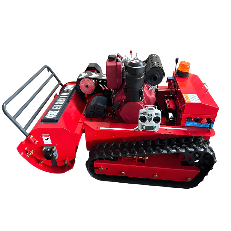 Oil-Electric Hybrid Remote-Control Tracked Brush Cutter | High-Torque | CE Certified | Ideal for Landscaping, Orchards & Slopes